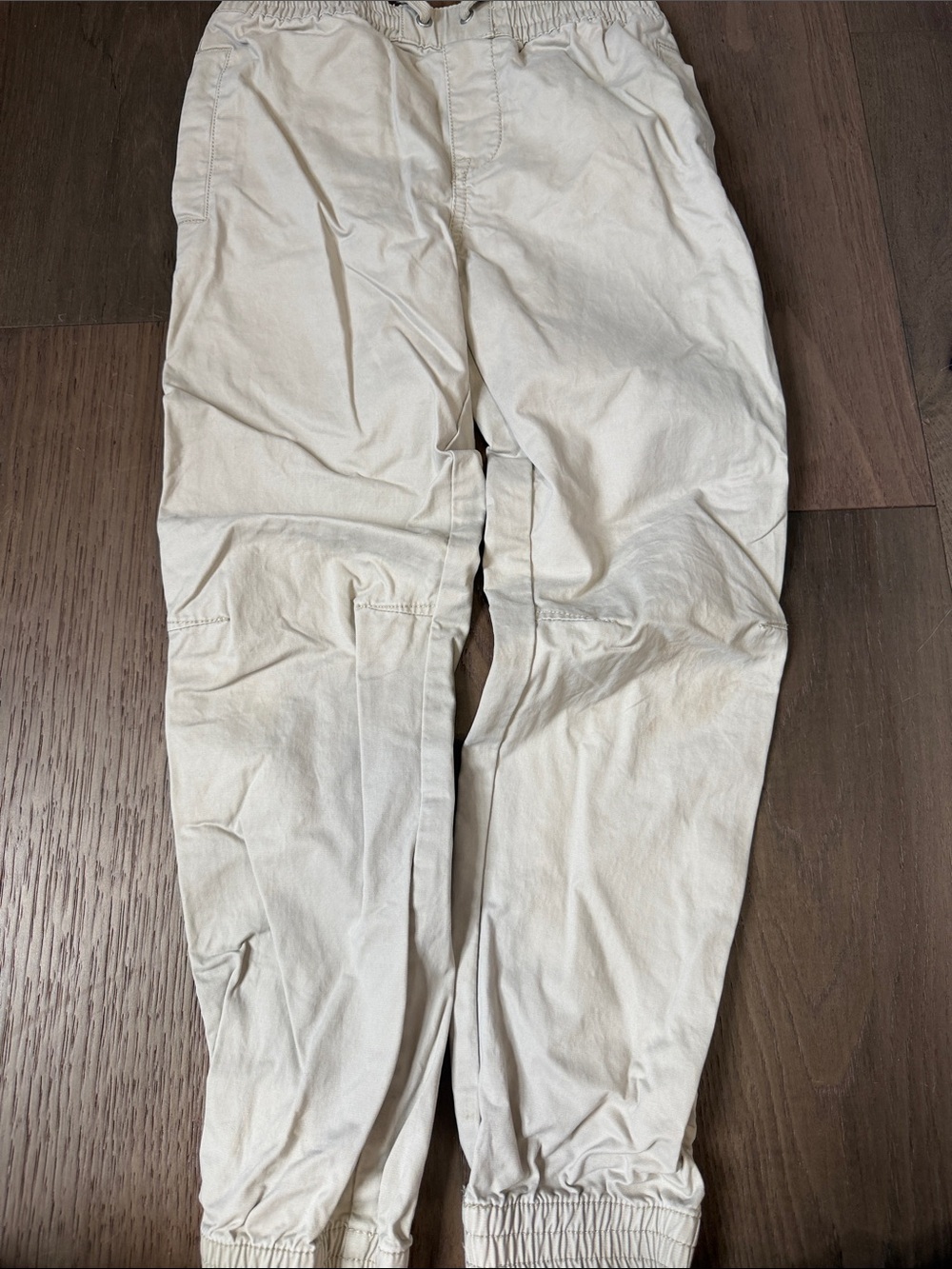 Ralph Lauren Kids Cream Elastic-Cuff Casual Pants